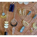 Brass and Stone Necklaces