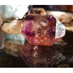 Harlequin Amethyst Smokey Quartz Crystal