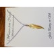 Gold Plated Feather on Silk